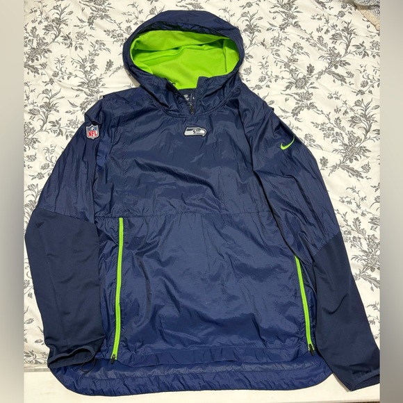 Other - Men's Nike Navy Seattle Seahawks Sideline Alpha Fly Rush Pullover Jacket XL